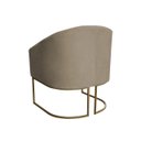 Ver imagem 6 de Kit 4 Poltronas Decorativa Luana Base Ferro Dourada Suede - Twdecora