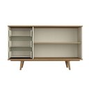 Ver imagem 3 de Conjunto para Sala de Estar Louro e Luna 5 Portas 8 Prateleiras MDF 135cm Marrom