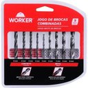 Ver imagem 1 de Jogo de Brocas 9 Peças 951307 para Metal e Concreto Worker