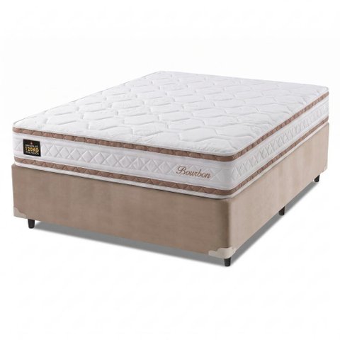 Cama Box Casal Molas Ensacadas Bourbon 138x188x58cm Hellen