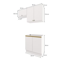 Lavanderia Modulada Kappesberg Celeste 3 Peças Branco 140cm - 4