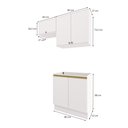 Ver imagem 4 de Lavanderia Modulada Kappesberg Celeste 3 Peças Branco 140cm