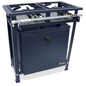 Fogão Industrial 2 Bocas Alta Pressão P7 com Forno 66L Metalfour