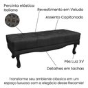 Ver imagem 3 de Puff Recamier Retrô Luis Xv Captonê Vicenza 90cm Veludo S04 Cor Preto