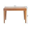 Ver imagem 4 de Mesa de Jantar 1,20m Extensível 1,80m Gênova em Madeira Maciça sem Vidro - Mel