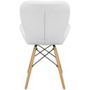 Ver imagem 4 de Kit 2 Cadeiras Charles Eames Eiffel Slim Wood Estofada - Branca