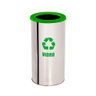Lixeira Coleta Seletiva Aro 27l de Aço Inox: Preto - 7