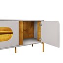 Ver imagem 3 de Conjunto de Painel Maresias com Rack Juquehy para Tv até 75 Off White Naturale