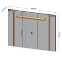 Ver imagem 6 de Conjunto de Painel Maresias com Rack Juquehy para Tv até 75 Off White Naturale