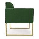 Ver imagem 5 de Poltrona Elisa Suede Verde Base Metálica Industrial Dourada - D'Rossi