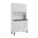Ver imagem 3 de Cozinha de Aço Compacta 6 Portas 2 Gavetas Branco Bertolini