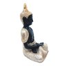 Buda Tailandês Meditando Sentado Preto Dourado 12 cm - 2