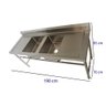 Pia de Inox de 190x70 cm com 2 Cubas de 50x40x25 FrigoPro - 2