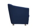 Ver imagem 3 de Namoradeira Decorativa Biane Suede Azul Marinho 2 Lugares Pés Cromado Ms Decor