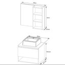 Ver imagem 2 de Gabinete De Banheiro + Cuba 60cm Cr10096 Mármore Branco