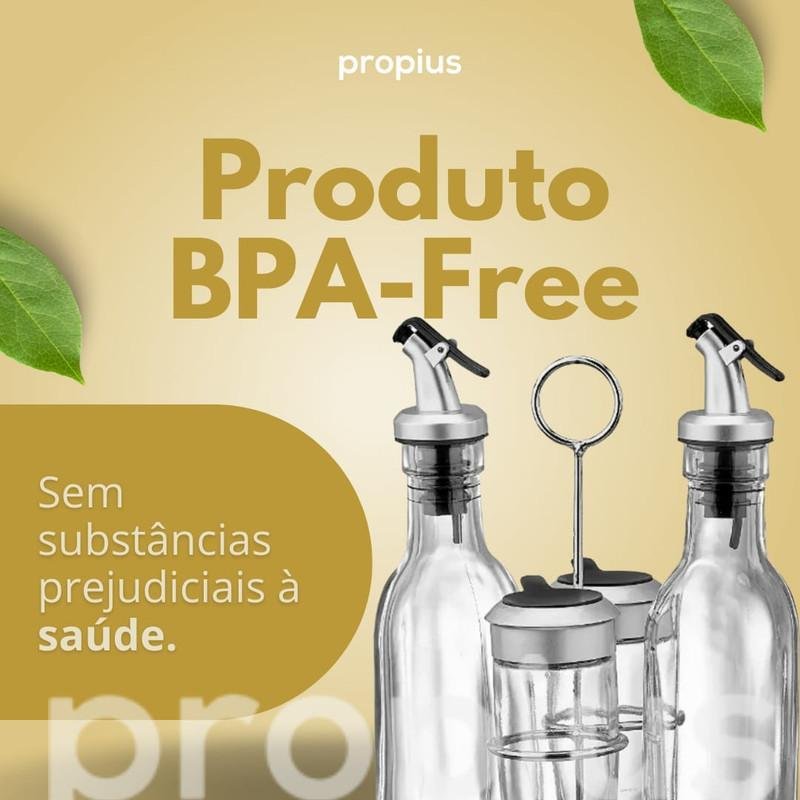 Kit 2 Bico Dosador Antivazamento Tampa Poeira Aço Inox - 6
