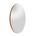 Ver imagem 1 de Espelho Redondo 80cm Moldura em Couro Café