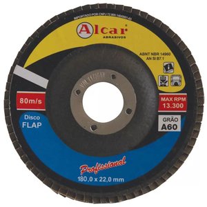 Disco Flap 7" Grão 60 - Alcar Flpln0013