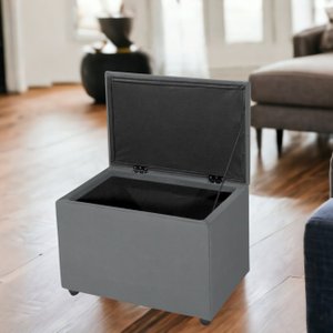 Puff Baú 60cm Decorativo Sala Estar Quarto Multiusos Veludo