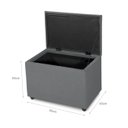 Ver imagem 3 de Puff Baú 60cm Decorativo Sala Estar Quarto Multiusos Veludo