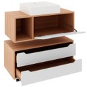 Ver imagem 4 de Kit Balcão e Gabinete de Banheiro com Cuba Karina Amêndoa/branco