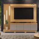 Ver imagem 1 de Rack Painel para TV 65 Polegadas Crjcm-RCP004 200cm MDP MDF com LED 4 Portas Madeirado Cinza