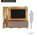 Ver imagem 3 de Rack Painel para TV 65 Polegadas Crjcm-RCP004 200cm MDP MDF com LED 4 Portas Madeirado Cinza