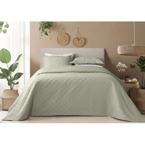 Kit Colcha Madison Casal 220x240cm 100% Poliéster - Rozac - Verde