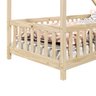Cama Montessoriana Madeira Maciça Casa com Estrado Cora Natural Idimex - 8