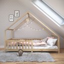 Ver imagem 1 de Cama Montessoriana Madeira Maciça Casa com Estrado Cora Natural Idimex