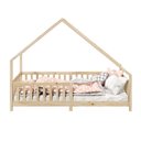 Ver imagem 2 de Cama Montessoriana Madeira Maciça Casa com Estrado Cora Natural Idimex