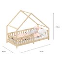 Ver imagem 6 de Cama Montessoriana Madeira Maciça Casa com Estrado Cora Natural Idimex