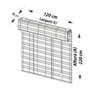 Ver imagem 6 de Persiana Bambu Romana Block Natural 120 (L) X 220 (A) cm Cortina Madeira C/ Bandô 1,20 x 2,20