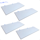 Ver imagem 1 de Kit 4 Prateleira Branca 80X25 + Suporte Flutuante Mdf Organizadora Decoração Cozinha Banheiro Sala