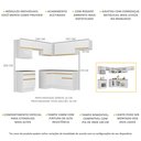 Ver imagem 4 de Cozinha Completa de Canto com Rodapé Veneza Multimóveis Mp2106 com Armário e Balcão Branca