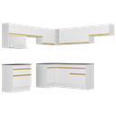 Ver imagem 7 de Cozinha Completa de Canto com Rodapé Veneza Multimóveis Mp2106 com Armário e Balcão Branca