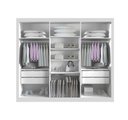 Ver imagem 4 de Guarda-roupa Casal 100% Mdf 3 Portas 4 Gavetas com Espelho Central Milano Leifer Móveis Branco