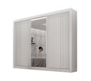 Ver imagem 1 de Guarda-roupa Casal 100% Mdf 3 Portas 4 Gavetas com Espelho Central Milano Leifer Móveis Branco