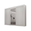 Ver imagem 1 de Guarda-roupa Casal 100% Mdf 3 Portas 4 Gavetas com Espelho Central Milano Leifer Móveis Branco