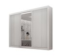 Ver imagem 2 de Guarda-roupa Casal 100% Mdf 3 Portas 4 Gavetas com Espelho Central Milano Leifer Móveis Branco