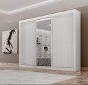 Ver imagem 4 de Guarda-roupa Casal 100% Mdf 3 Portas 4 Gavetas com Espelho Central Milano Leifer Móveis Branco