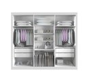 Ver imagem 3 de Guarda-roupa Casal 100% Mdf 3 Portas 4 Gavetas com Espelho Central Milano Leifer Móveis Branco