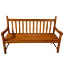 Ver imagem 6 de Banco de Jardim Namoradeira de Madeira 3 Lugares com Verniz