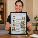 Ver imagem 3 de "Os Dez Mandamentos da Criança" Quadro Infantil Religioso