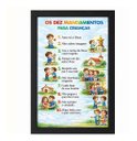 Ver imagem 5 de "Os Dez Mandamentos da Criança" Quadro Infantil Religioso