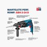 Martelete Bosch Gbh 2-24d 820w Sds Plus + Brocas 127v - 2