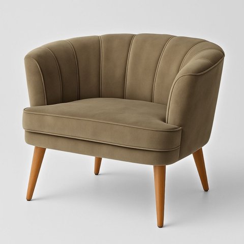 Poltrona Decorativa para Recepção Pés de Madeira Resiste Tecido Veludo Macia