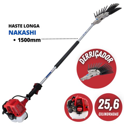 Derriçadeira para Colheitas de Café Nakashi com Motor Mitsubishi Haste Longa + Kit Derriçador