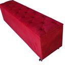 Ver imagem 1 de Recamier Baú King Capitone Vintage Suede 180 Cm 100% Mdf
