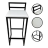 Kit 2 Banquetas Quadrada Bistro Industrial Alta Casa Bar Cozinha:branco - 3